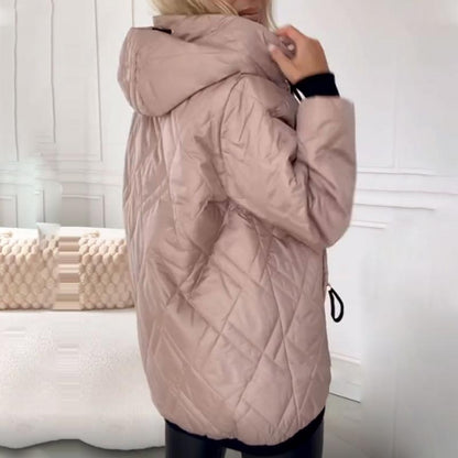 ❄️Winter Specials❄️ Modischer hüftlanger Parka-Mantel für Frauen mit hohem Halsausschnitt