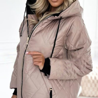 ❄️Winter Specials❄️ Modischer hüftlanger Parka-Mantel für Frauen mit hohem Halsausschnitt