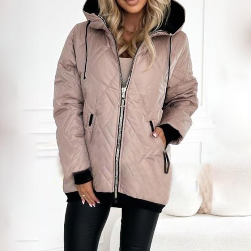 ❄️Winter Specials❄️ Modischer hüftlanger Parka-Mantel für Frauen mit hohem Halsausschnitt