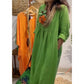 ⏳Begrenzte Zeit 50% Rabatt💥🌸Lässiges Langarm-Leinenkleid im Boho-Stil für Damen🌸 DressesÜbergangsjacke für Büro/Reise/Abendessen