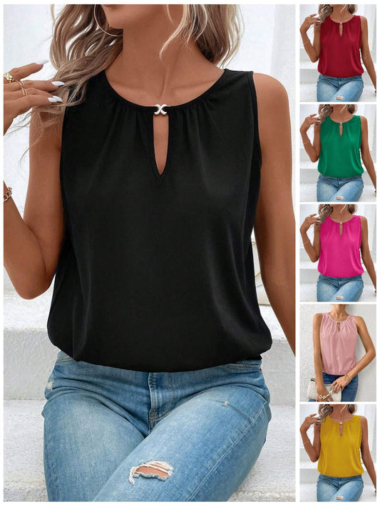 💖✨Sonderangebot der Woche 50% OFF🌸Damen ärmelloses Tank-Top mit hohem Ausschnitt