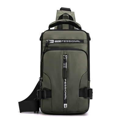 🎒Multifunktionale Brusttasche für Männer - Wasserdichtes Gewebe + magnetischer Schnellzugriff, eine Tasche zum Entriegeln beim Pendeln, Reisen, Sport