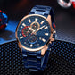 ⌚Herrenuhr mit Quarz-Stahlband