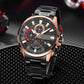 ⌚Herrenuhr mit Quarz-Stahlband