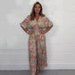 💥2025 Neu V-Ausschnitt Floral Print Damen Kurzarm Jumpsuit
