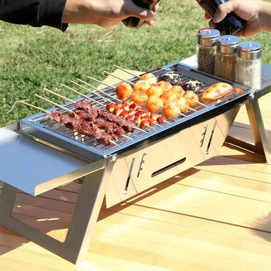 🔥🔥🔥Klappbarer Edelstahl-Grill für draußen(kostenloser Versand📦✈️)