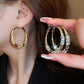🌸🌸🌸Der Vorverkauf läuft!!! Wer zuerst kauft, bekommt zuerst!！！Circle Earrings with Zirconia