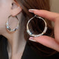 🌸🌸🌸Der Vorverkauf läuft!!! Wer zuerst kauft, bekommt zuerst!！！Circle Earrings with Zirconia