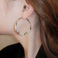 🌸🌸🌸Der Vorverkauf läuft!!! Wer zuerst kauft, bekommt zuerst!！！Circle Earrings with Zirconia