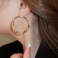 🌸🌸🌸Der Vorverkauf läuft!!! Wer zuerst kauft, bekommt zuerst!！！Circle Earrings with Zirconia